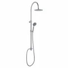 Telescopic Shower Column in Brass with Round Shower Head Made in Italy - Lenio Viadurini
