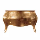 Dresser 3 drawers in solid gold wood design, made in Italy, Giotto Viadurini
