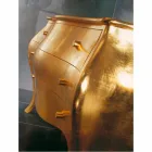 Dresser 3 drawers in solid gold wood design, made in Italy, Giotto Viadurini