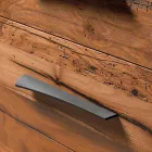 Modern design walnut 3-drawer dresser, W 131 x D 55 x H 80 cm, Sandro Viadurini