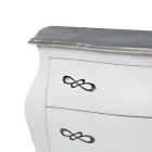 Rounded Dresser with 3 Drawers in Different Finishes Made in Italy - Gamad Viadurini