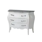 Rounded Dresser with 3 Drawers in Different Finishes Made in Italy - Gamad Viadurini