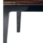 Dresser in ebony wood with 4 drawers Grilli Zarafa made in Italy Viadurini