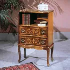 Classic Bedside Table in Walnut Wood with Drawers Made in Italy - Elegant Viadurini