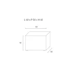 Bedside Table with 1 Drawer in Painted Wood Chipboard - Leone Viadurini