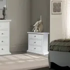 Bedside table with structure in veneered wood particles Made in Italy - Thor Viadurini