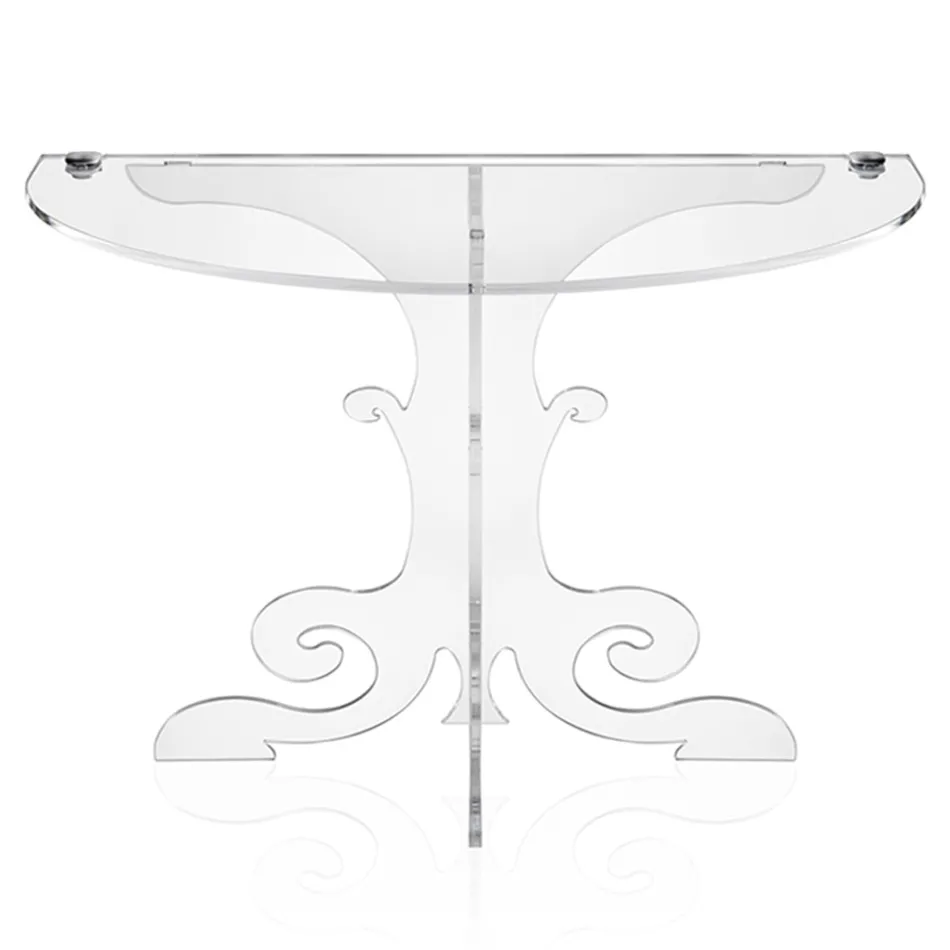 Classic design bedside table, in acrylic crystal and PMMA Tiana Viadurini