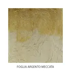 Full Iron Bedside Table with Meccata Silver Leaf Finish Made in Italy - Venice Viadurini