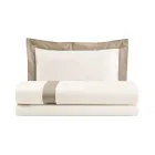 Complete Single and a Half Square Duvet Cover in 100% Cotton and 10% Cotton Satin - Detail Viadurini