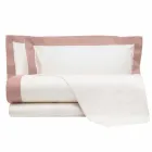 Satin Sheet Set for Double Bed with Colored Edges - Hyacinth Viadurini