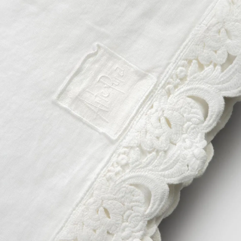 Double Sheet Set in Light Linen and Armonia Lace 2 Colours - Dettox Viadurini