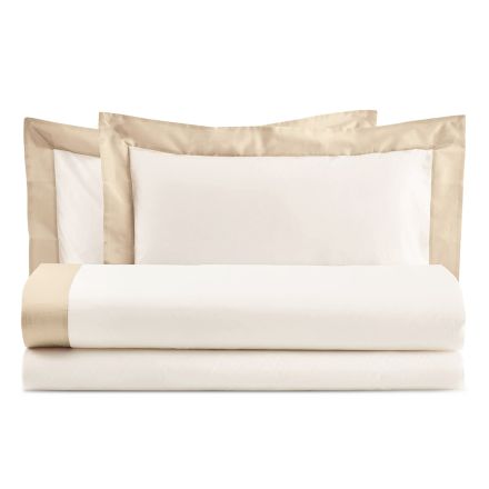 King Size Bed Set in 100% Cotton and 10% Cotton Satin - Detail Viadurini