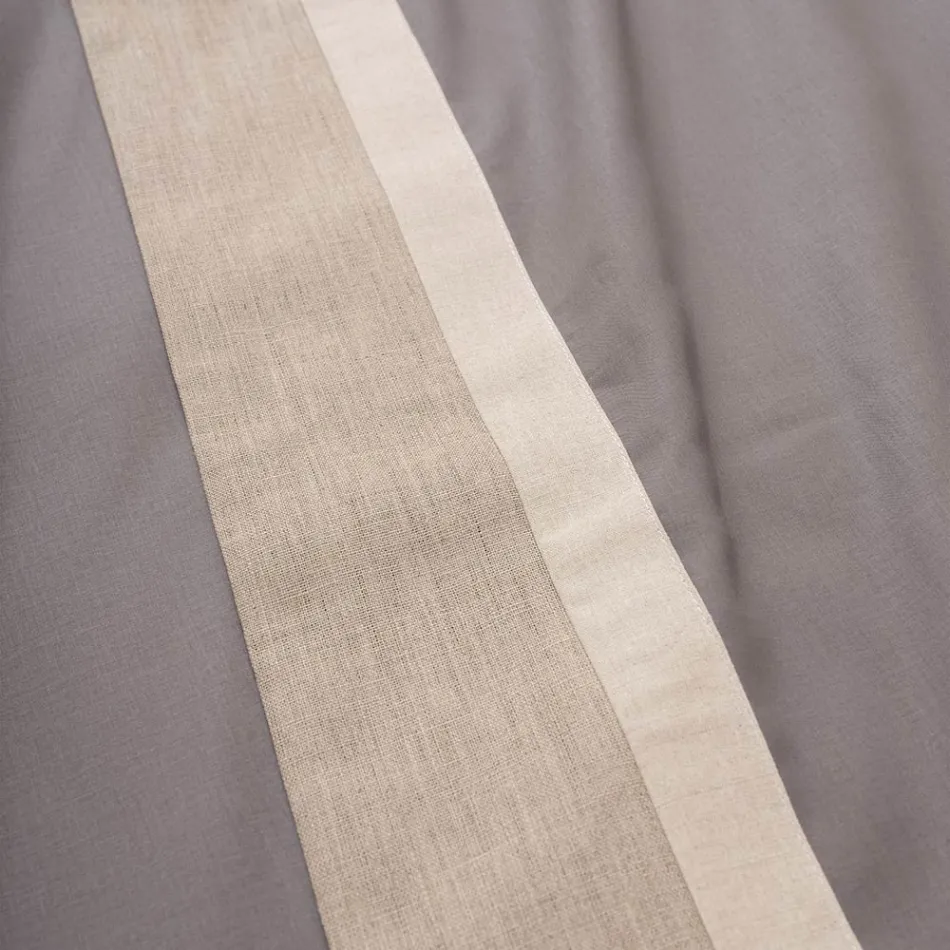 Double Bed Set in 90% Cotton and 10% Linen Made in Italy - Nestle Viadurini