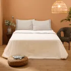 Double Bed Set in 90% Cotton and 10% Linen Made in Italy - Nestle Viadurini