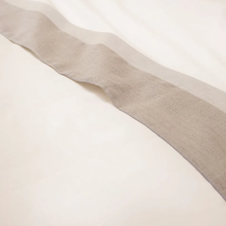 Double Bed Set in 90% Cotton and 10% Linen Made in Italy - Nestle Viadurini