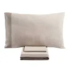 Double Bed Set in 90% Cotton and 10% Linen Made in Italy - Nestle Viadurini