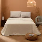 Double Bed Set in 90% Cotton and 10% Linen Made in Italy - Nestle Viadurini