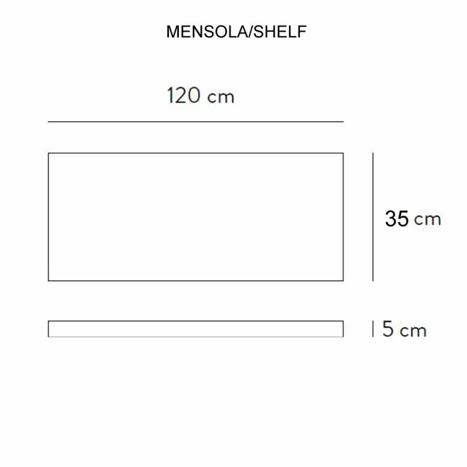Composition 3 Bathroom Furniture in Gres and Washbasin in Vetrochina 3 Colours - Ramentina Viadurini