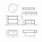 Composition 5 Free Standing Bathroom Furniture in Metal, Ecolegno and Luxury Stoneware - Cizco Viadurini