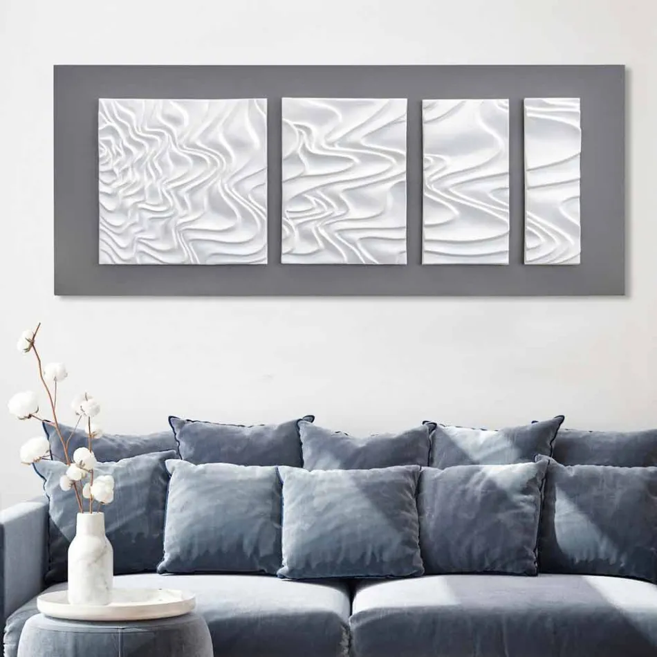 Wall Composition of Design Decoration in Modern Abstract Ceramic - Verno Viadurini