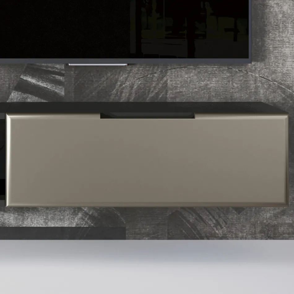 Modern Lounge Wall Composition in MDF Made in Italy - Linn Viadurini