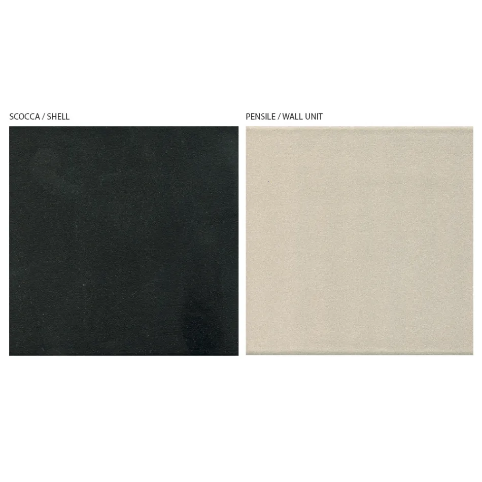 Modern Lounge Wall Composition in MDF Made in Italy - Linn Viadurini