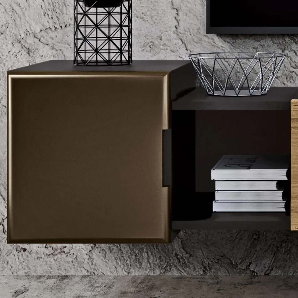 Wall Composition for the Living Area of Modern Design Made in Italy - Margit Viadurini