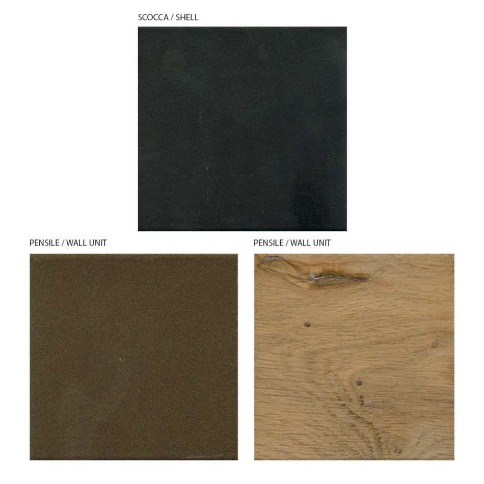 Wall Composition for the Living Area of Modern Design Made in Italy - Margit Viadurini