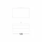 Bathroom Suspended Composition in Fenix Grey - Becky Viadurini