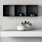 Bathroom Composition Consisting of a Shelf with Sink, Wall Cabinets, and Mirror - Velaria Viadurini