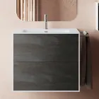 Bathroom Composition Composed of Mirror and Anti-Scratch Base Made in Italy - Kilos Viadurini