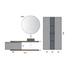 Bathroom Composition Including 1 Base with 1 Drawer, Sink and 2 Columns - Orione Viadurini