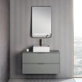 Bathroom Composition Including 1 Base with 2 Drawers, Sink and LED Mirror - Orione