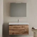 Bathroom Composition Including Base with 2 Drawers and 1 Oak Door - Titan Viadurini