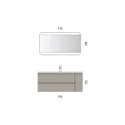 Bathroom Composition Including Base with 2 Drawers and 1 Door - Titan Viadurini