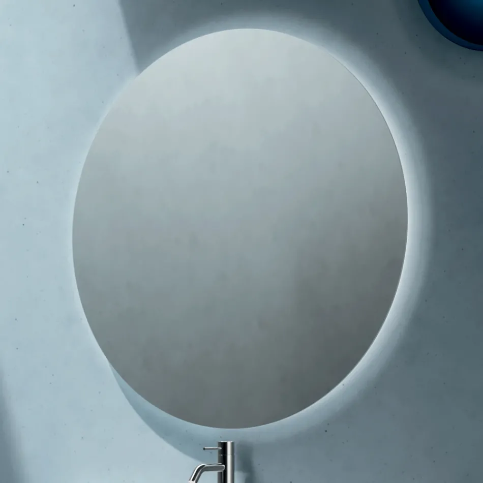 Bathroom Composition with 2 Drawers, 1 Open Compartment and Mirror - Titan Viadurini