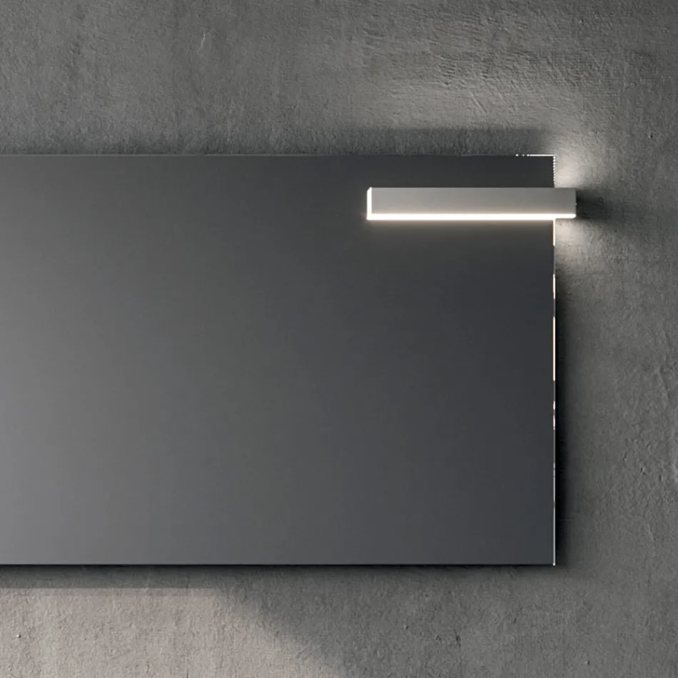 Bathroom Composition with 2 Drawers, Calacatta Ceramic Sink and Mirror - Orione Viadurini