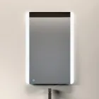 Bathroom Composition with 3 Matte Dove Gray Drawers, Mirror, and Sink - Velaria Viadurini