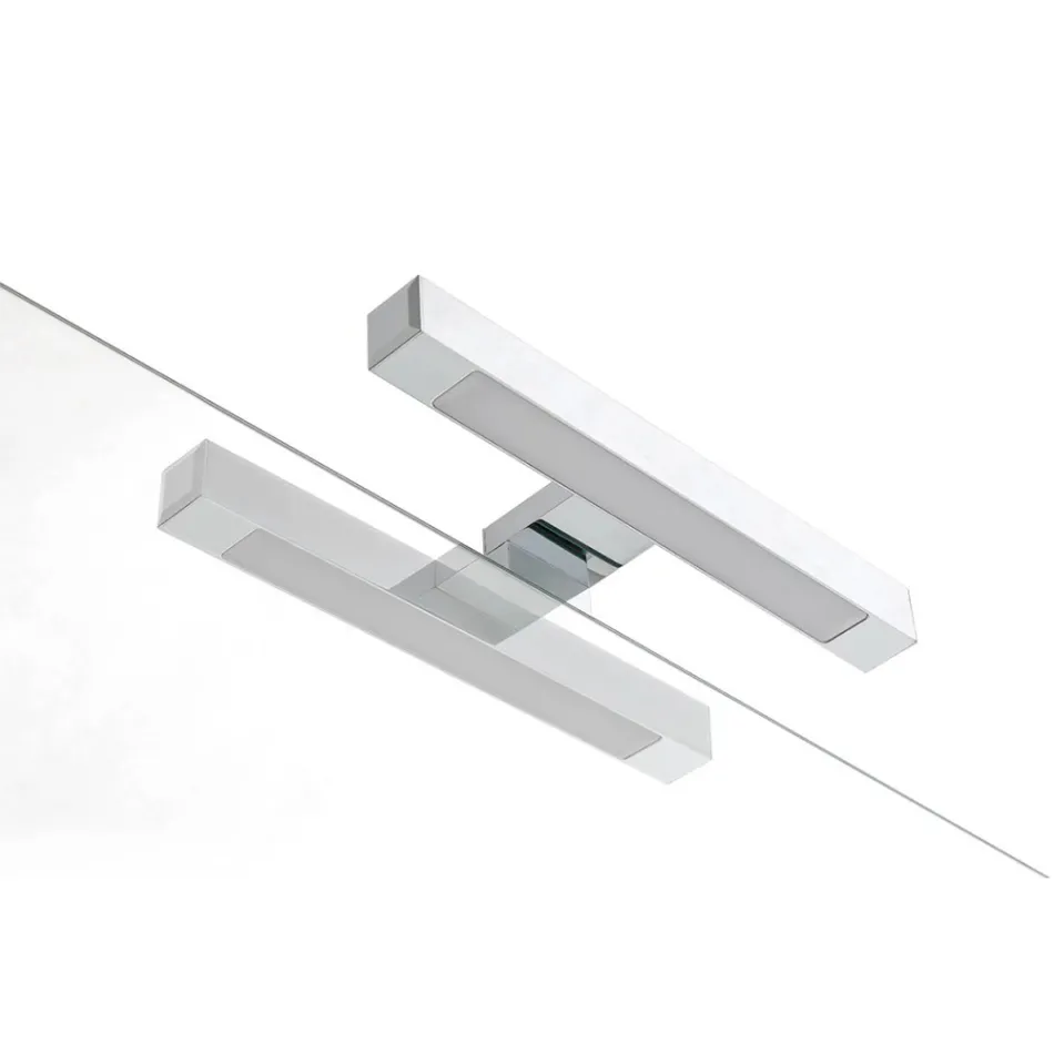 Bathroom Composition with 4 Drawers, 2 Ceramic Sinks and Mirror - Titan Viadurini