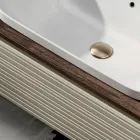 Bathroom Composition with 4 Drawers, Sink, Mirror, and Open Shelves - Elios Viadurini