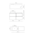 Bathroom Composition with Ceramic Washbasin and Mirror Made in Italy - Dream Viadurini