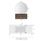 Bathroom Composition with Noir Desir Gres Sink - Orione Viadurini