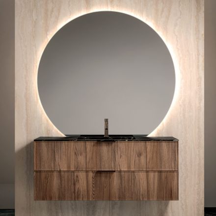 Bathroom Composition with Noir Desir Gres Sink - Orione Viadurini