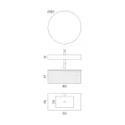 Bathroom composition with Calacatta HPL top Made in Italy - Talassa Viadurini