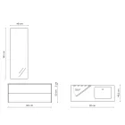 Bathroom Composition with 180° Swivel Mirror, Made in Italy Base and Washbasin - Kilos Viadurini