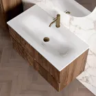 Bathroom Composition in Rio Cannettato Oak Made in Italy - Afrodite Viadurini