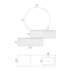 Bathroom Composition in Rio Oak and Cannettati Grey Made in Italy - Chrono Viadurini