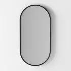 Bathroom Composition Washbasin in Ceramic and Mirror Made in Italy - Hoscar Viadurini