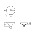 Bathroom Composition Washbasin in Ceramic and Mirror Made in Italy - Hoscar Viadurini