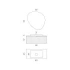 Sage Green Bathroom Composition with Resin Washbasin Made in Italy - Artemide Viadurini